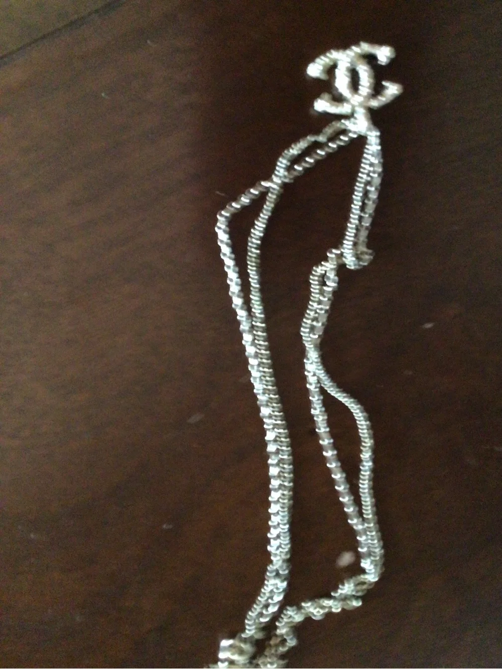 Chanel-Style Interlocking CC Pendant Necklace - Picture 2 of 4